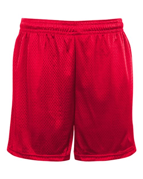 Badger Unisex Tricot Mesh 5" Shorts - Red
