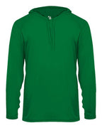 Badger Unisex B-Core Hooded Long Sleeve T-Shirt (Part 1 of 2) - Kelly