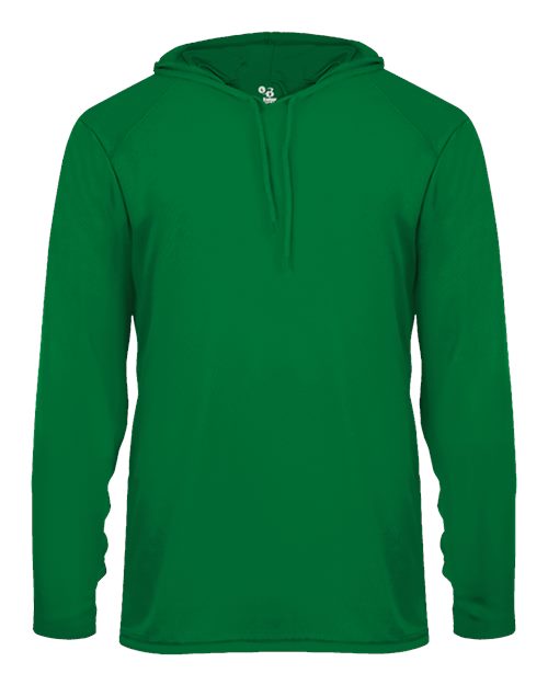 Badger Unisex B-Core Hooded Long Sleeve T-Shirt (Part 1 of 2) - Kelly