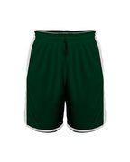 Alleson Athletic Unisex Crossover Reversible Shorts - Forest/ White