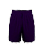 Alleson Athletic Unisex Crossover Reversible Shorts - Purple/ White