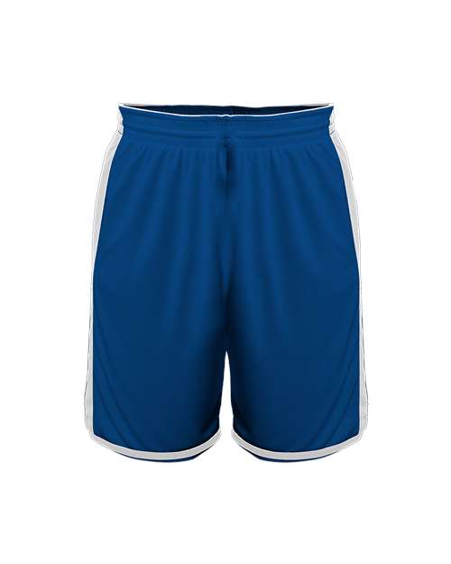 Alleson Athletic Unisex Crossover Reversible Shorts - Royal/ White