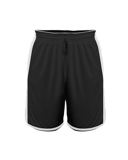 Alleson Athletic Youth Crossover Reversible Shorts - Black/ White