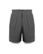 Alleson Athletic Youth Crossover Reversible Shorts - Charcoal/ White
