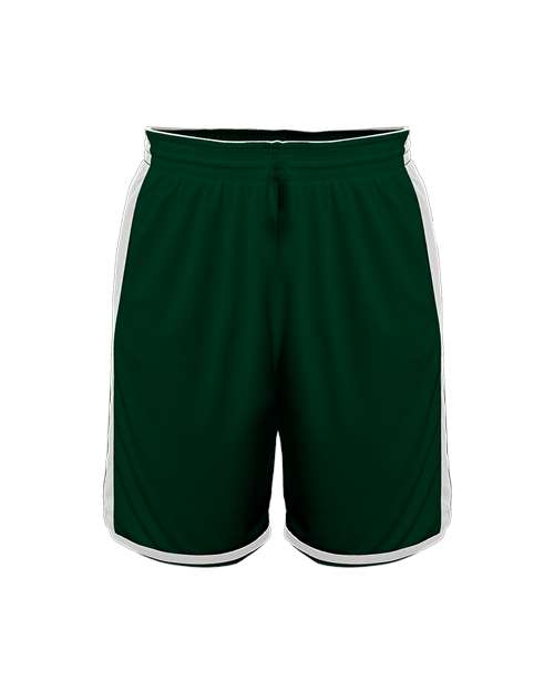 Alleson Athletic Youth Crossover Reversible Shorts - Forest/ White
