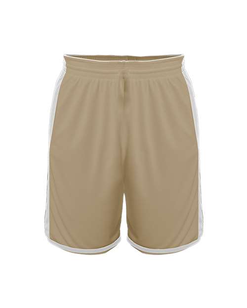 Alleson Athletic Youth Crossover Reversible Shorts - Vegas Gold/ White
