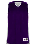 Alleson Athletic Men's Crossover Reversible Jersey - Purple/ White