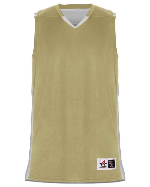 Alleson Athletic Men's Crossover Reversible Jersey - Vegas Gold/ White