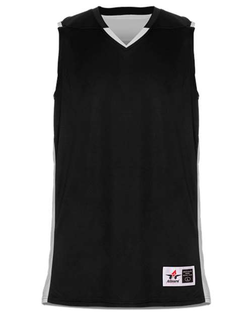 Alleson Athletic Youth Crossover Reversible Jersey - Black/ White