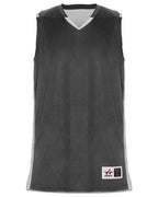 Alleson Athletic Youth Crossover Reversible Jersey - Charcoal/ White