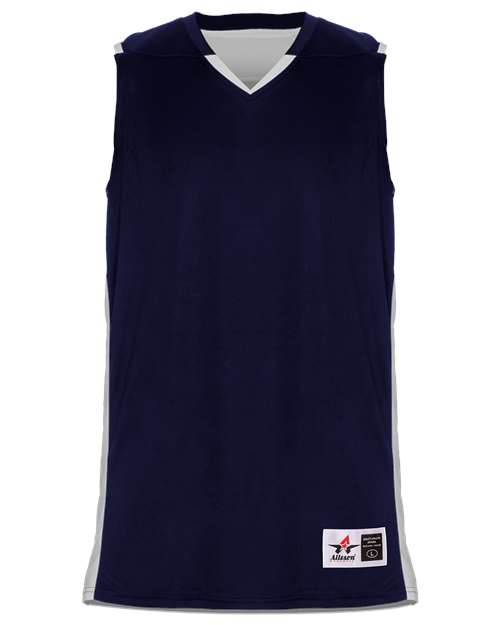 Alleson Athletic Youth Crossover Reversible Jersey - Navy/ White