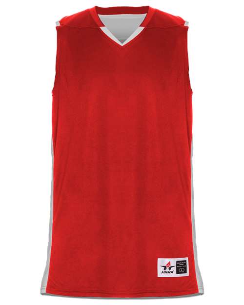 Alleson Athletic Youth Crossover Reversible Jersey - Red/ White