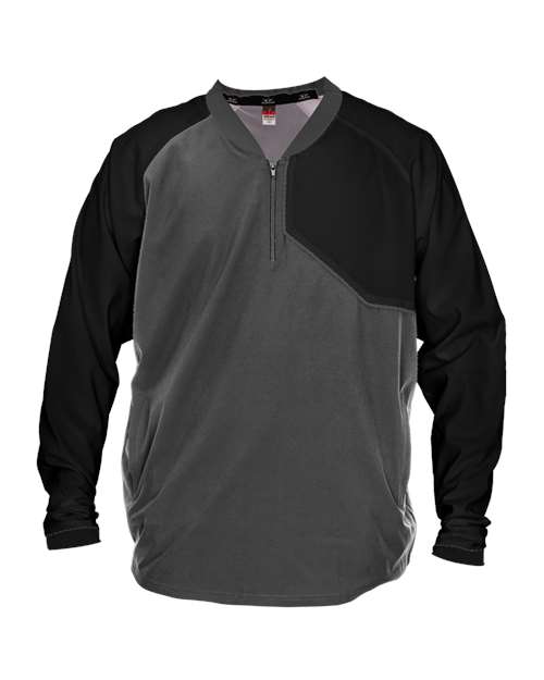 Alleson Athletic Unisex Field Batters Jacket - Charcoal/ Black