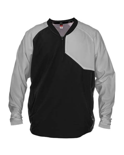 Alleson Athletic Unisex Field Batters Jacket - Black/ Grey