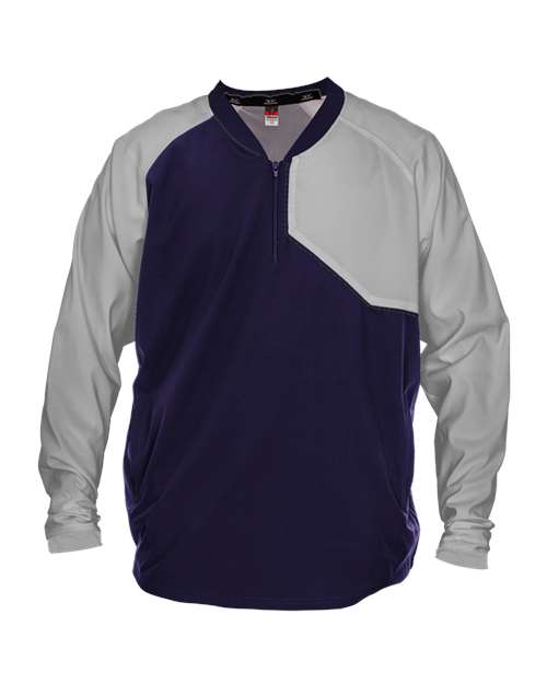 Alleson Athletic Unisex Field Batters Jacket - Navy/ Grey