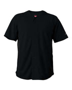 Alleson Athletic Unisex Crush Full Button Baseball Jersey - Black