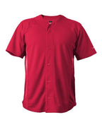 Alleson Athletic Unisex Crush Full Button Baseball Jersey - Red