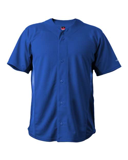 Alleson Athletic Unisex Crush Full Button Baseball Jersey - Royal