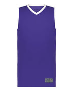 Augusta Sportswear Youth Match-Up Basketball Jersey - Purple/ White