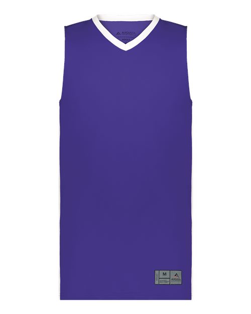 Augusta Sportswear Youth Match-Up Basketball Jersey - Purple/ White