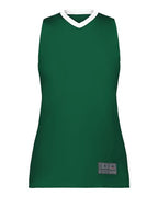 Augusta Sportswear Women's Match-Up Basketball Jersey - Dark Green/ White