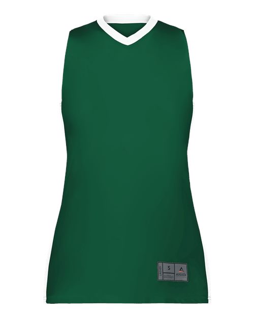 Augusta Sportswear Women's Match-Up Basketball Jersey - Dark Green/ White