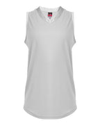 Alleson Athletic Women's Slide Fastpitch V-Neck Sleeveless Jersey - White