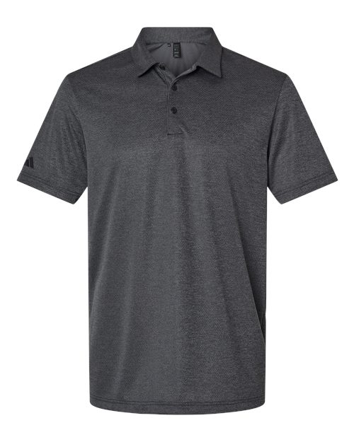 Adidas Men's Space Dyed Polo - Black Melange