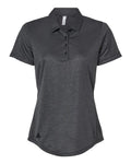 Adidas Women's Space Dyed Polo - Black Melange