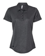 Adidas Women's Space Dyed Polo - Black Melange
