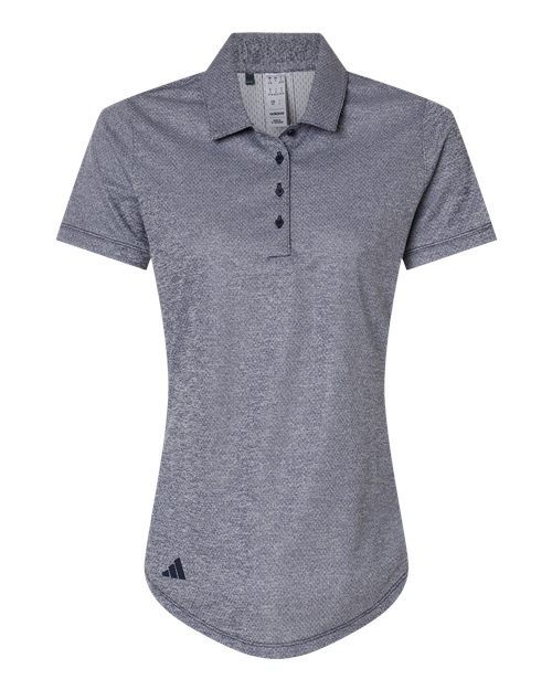 Adidas Women's Space Dyed Polo - Collegiate Navy Melange