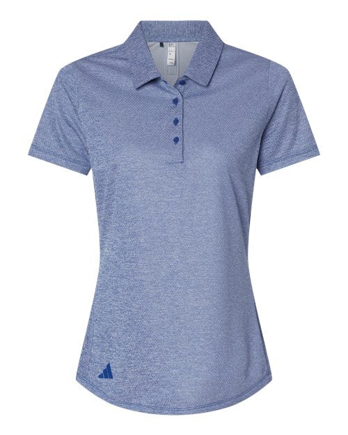 Adidas Women's Space Dyed Polo - Collegiate Royal Melange