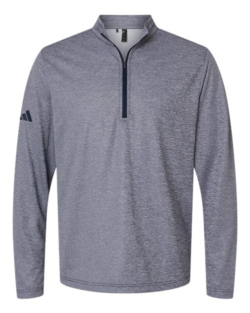 Adidas Men's Space Dyed Quarter-Zip Pullover - Collegiate Navy Melange