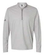 Adidas Men's Space Dyed Quarter-Zip Pullover - Grey One Heather