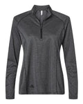 Adidas Women's Space Dyed Quarter-Zip Pullover - Black Melange