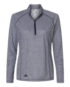 Adidas Women's Space Dyed Quarter-Zip Pullover - Collegiate Navy Melange