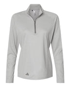 Adidas Women's Space Dyed Quarter-Zip Pullover - Grey One Heather