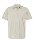 Adidas Men's Full Button Down Short Sleeve Shirt - Alumina