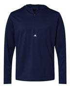 Adidas Men's Lightweight Quarter-Zip Hooded Pullover - Collegiate Navy