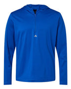 Adidas Men's Lightweight Quarter-Zip Hooded Pullover - Collegiate Royal