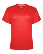 Badger Women's FitFlex Performance V-Neck T-Shirt - Red