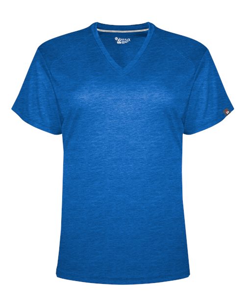 Badger Women's FitFlex Performance V-Neck T-Shirt - Royal