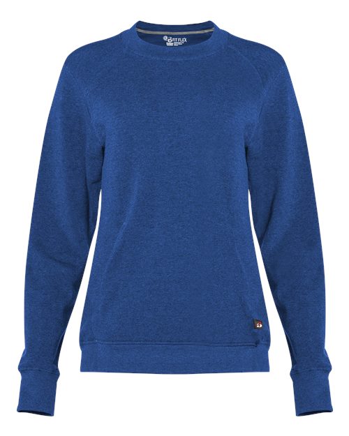 Badger Women's FitFlex French Terry Crewneck Sweatshirt - Royal