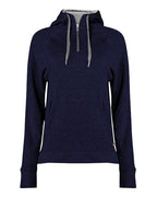 Badger Women's FitFlex French Terry Quarter-Zip Hooded Pullover - Navy