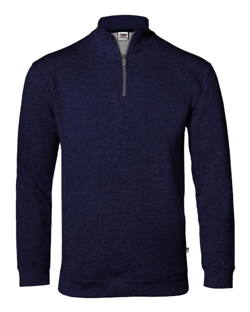 Badger Men's FitFlex French Terry Quarter-Zip Pullover - Navy