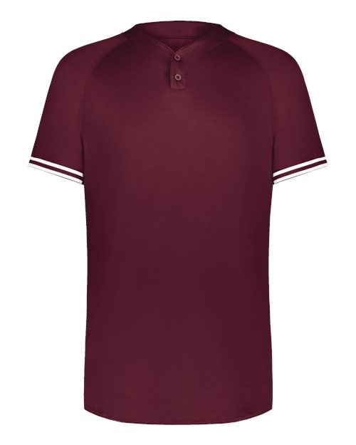 Augusta Sportswear Men's Cutter Henley Jersey (Part 1 of 2) - Maroon/ White