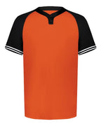 Augusta Sportswear Men's Cutter Henley Jersey (Part 1 of 2) - Orange/ Black