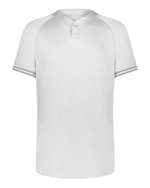 Augusta Sportswear Men's Cutter Henley Jersey (Part 2 of 2) - White/ Silver