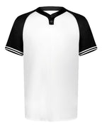 Augusta Sportswear Men's Cutter Henley Jersey (Part 2 of 2) - White/ Navy