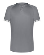 Augusta Sportswear Youth Cutter Henley Jersey - Graphite/ White